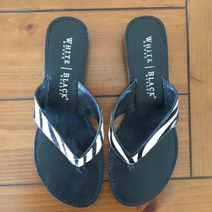 WHBM Zebra Print Sandals Sz 7